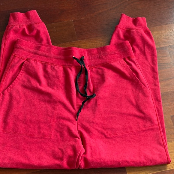 Carbon Red Cotton Blend Kids Sweatpants - Picture 2 of 7